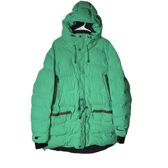 7L 7 Layer System Men Resurgence Down Parka Trek Jacket Coat  XXL Green Ski - Picture 2 of 16